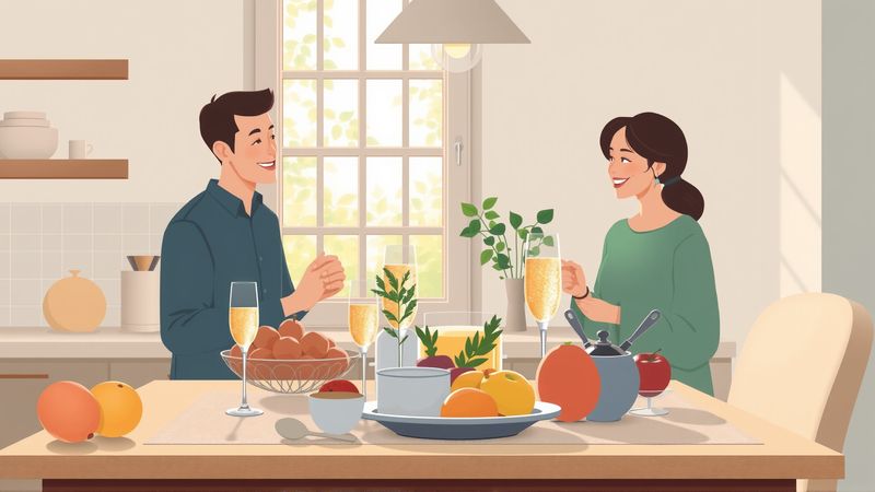 Una cocina cálida evoca alegría y calma