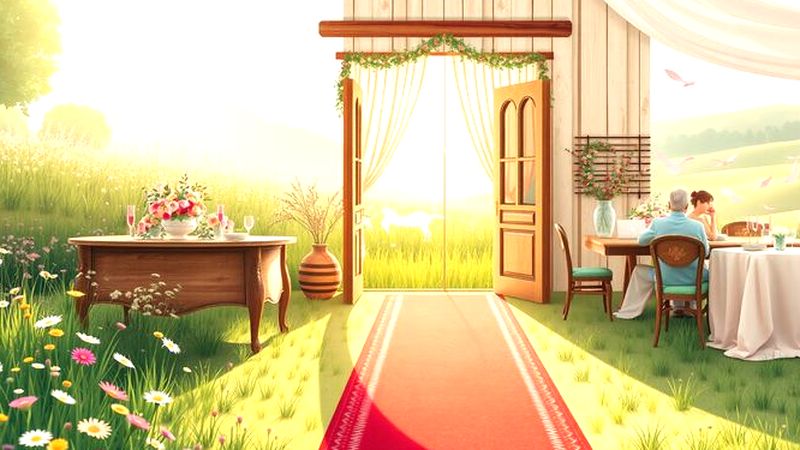 Una escena festiva y elegante florece