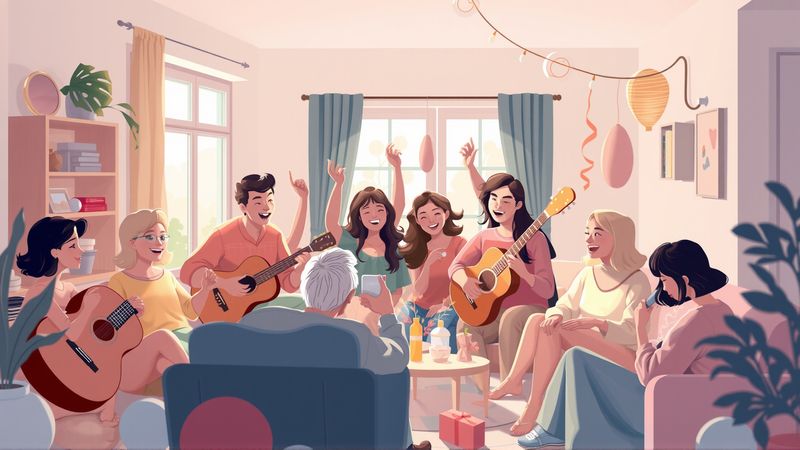 Una reunión alegre y armoniosa florece