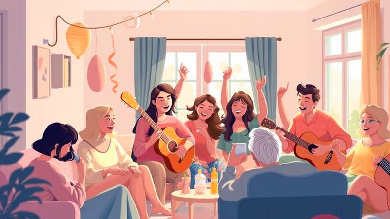 Una reunión alegre y armoniosa florece