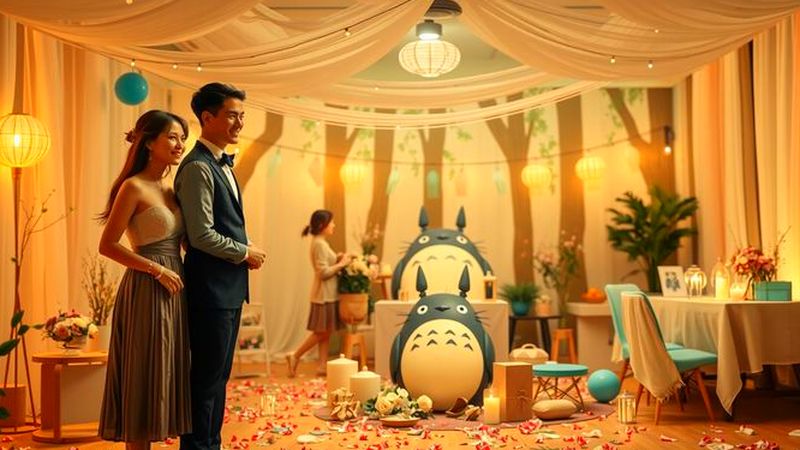 Una celebración serena y armoniosa en bosque