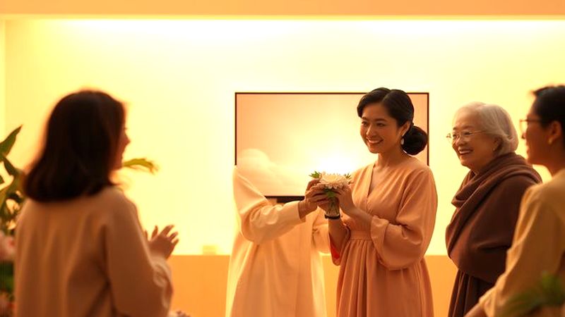 Una celebración elegante y armoniosa capturó alegría