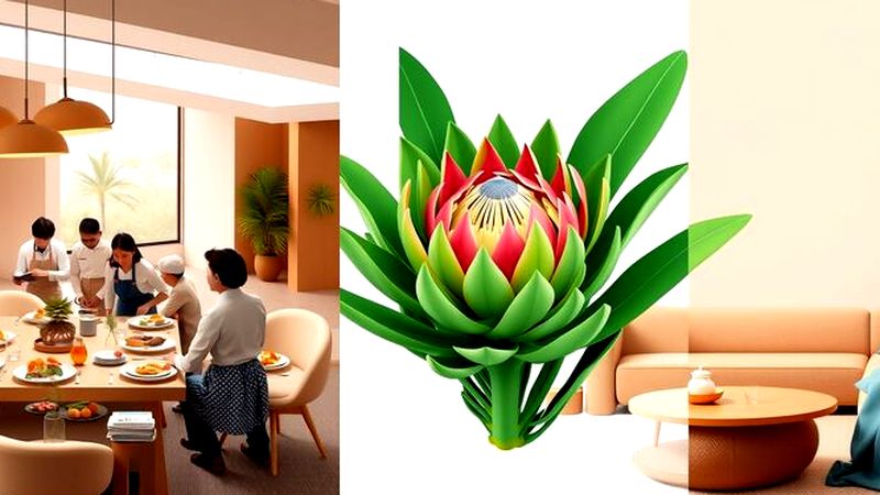 Plantas y alimentos evocan calma moderna