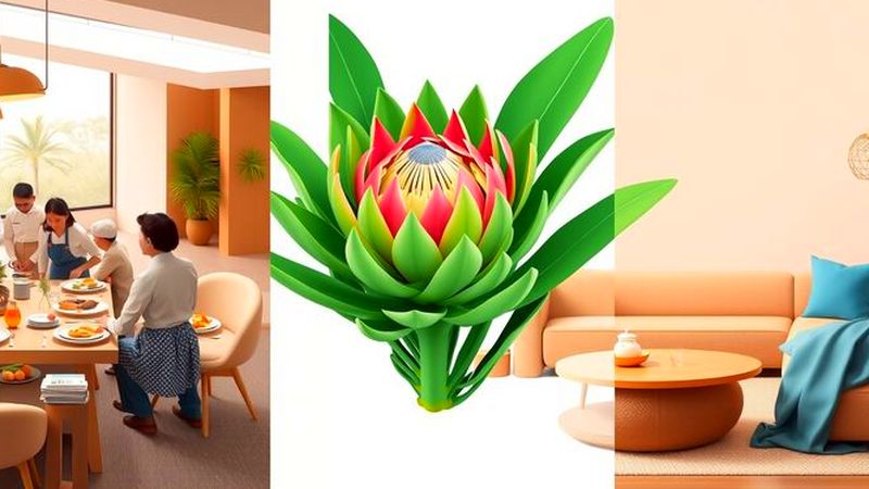 Plantas y alimentos evocan calma moderna