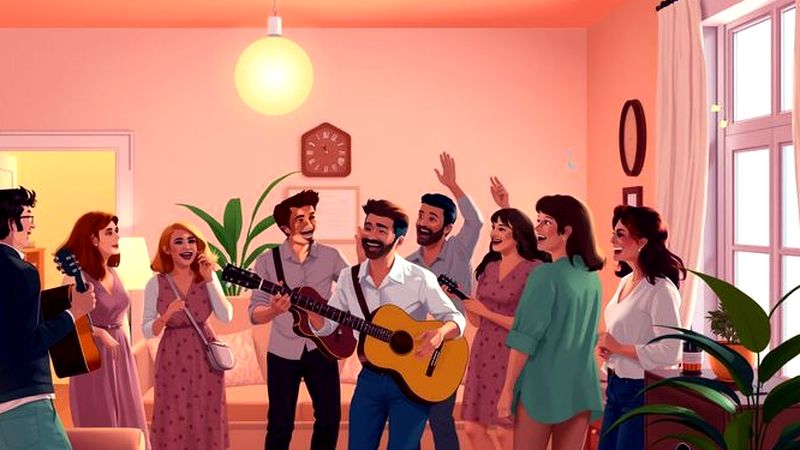 Una celebración alegre y vibrante se celebra