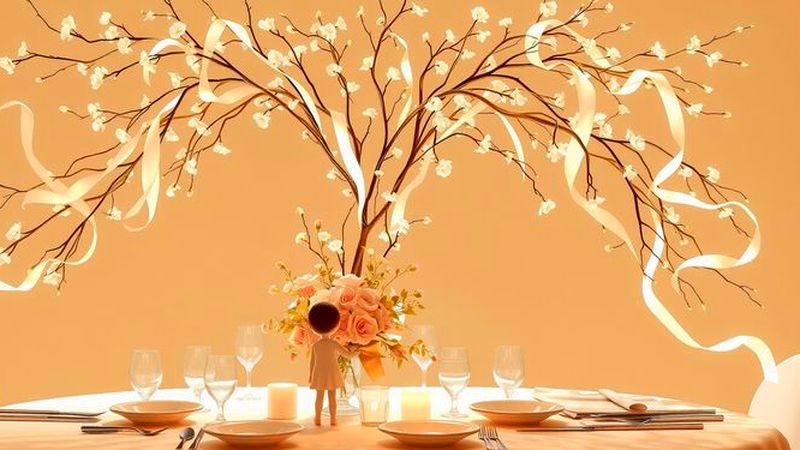 Flores delicadas adornan una celebración sencilla y elegante