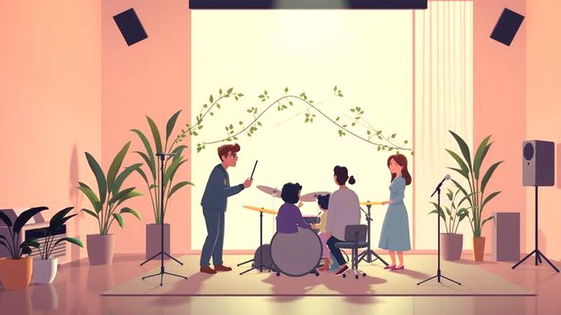 Celebración musical armoniosa y visualmente atractiva