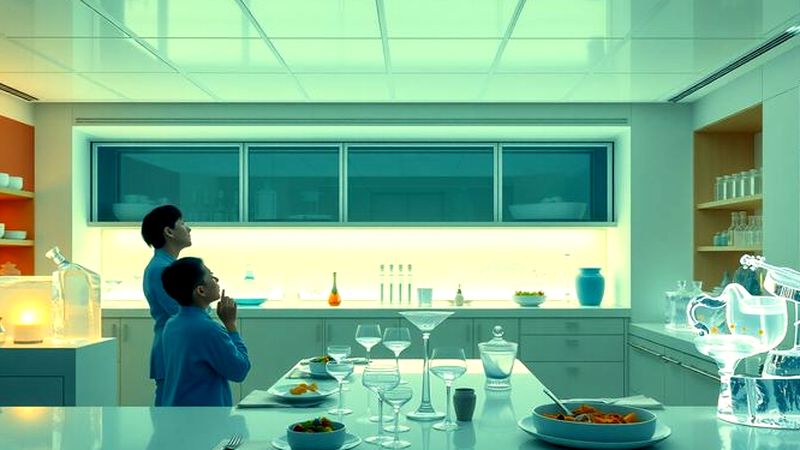 Un laboratorio frío muestra arte elegante