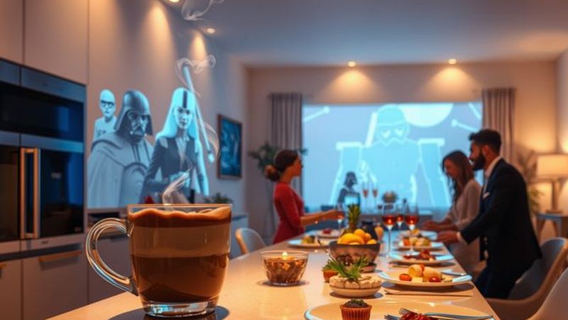 Cocina futurista celebra un elegante cóctel