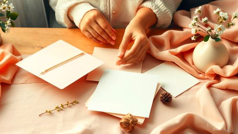 Manos crean invitaciones con calidez y arte