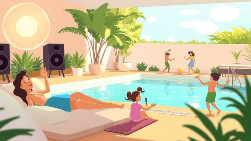 Un patio soleado transmite calma y alegría