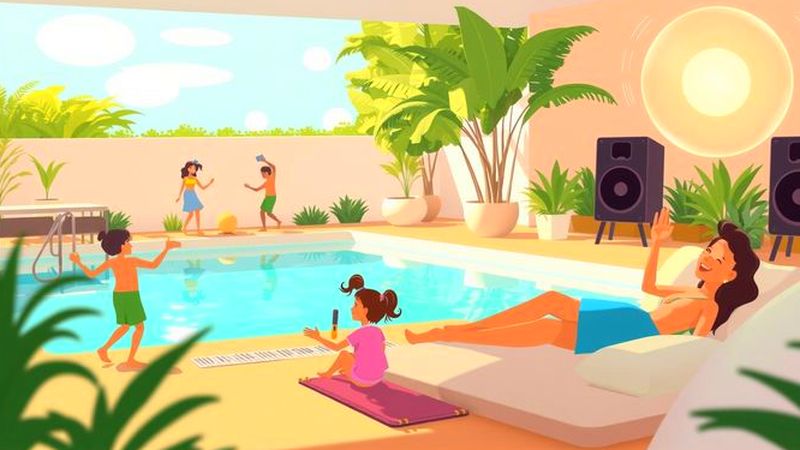 Un patio soleado transmite calma y alegría