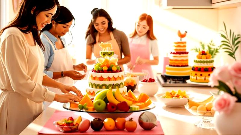 Una cocina acogedora celebra un baby shower